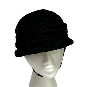 Amish Mennonite modest 
black velvet bonnet hat handmade vintage head covering